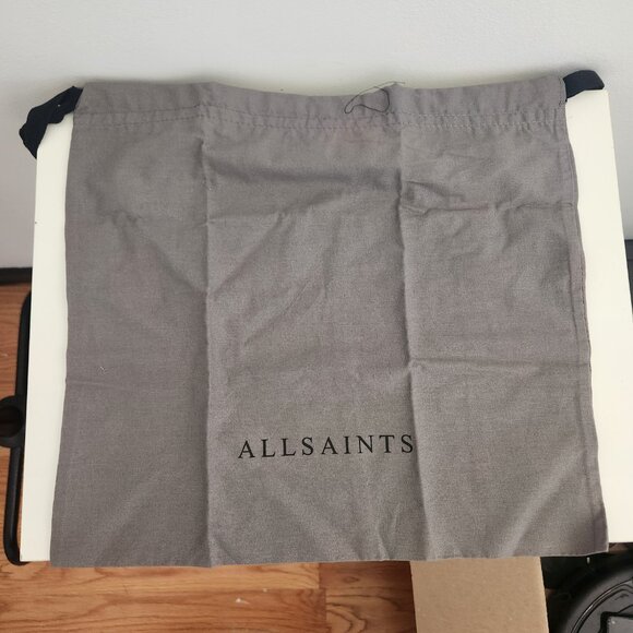 All Saints | Polly Round Medium Leather Crossbody in Black Mock Croc, One Size - Picture 10 of 11